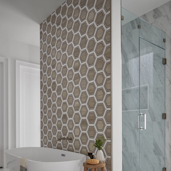 9" x 8" Marble Mosaic Wall and Floor Tile