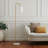 Dyson 60'' Gold/White Arched Floor Lamp