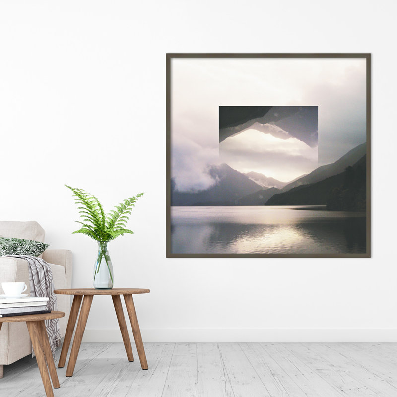 Reflected Landscape by Laura Marshall, Gray, 41" H x 41" W x 1" D