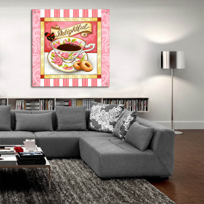 Tea Delightful Pink Teacup' by Cathy Horvath-Buchanan Acrylic Glass Wall Art