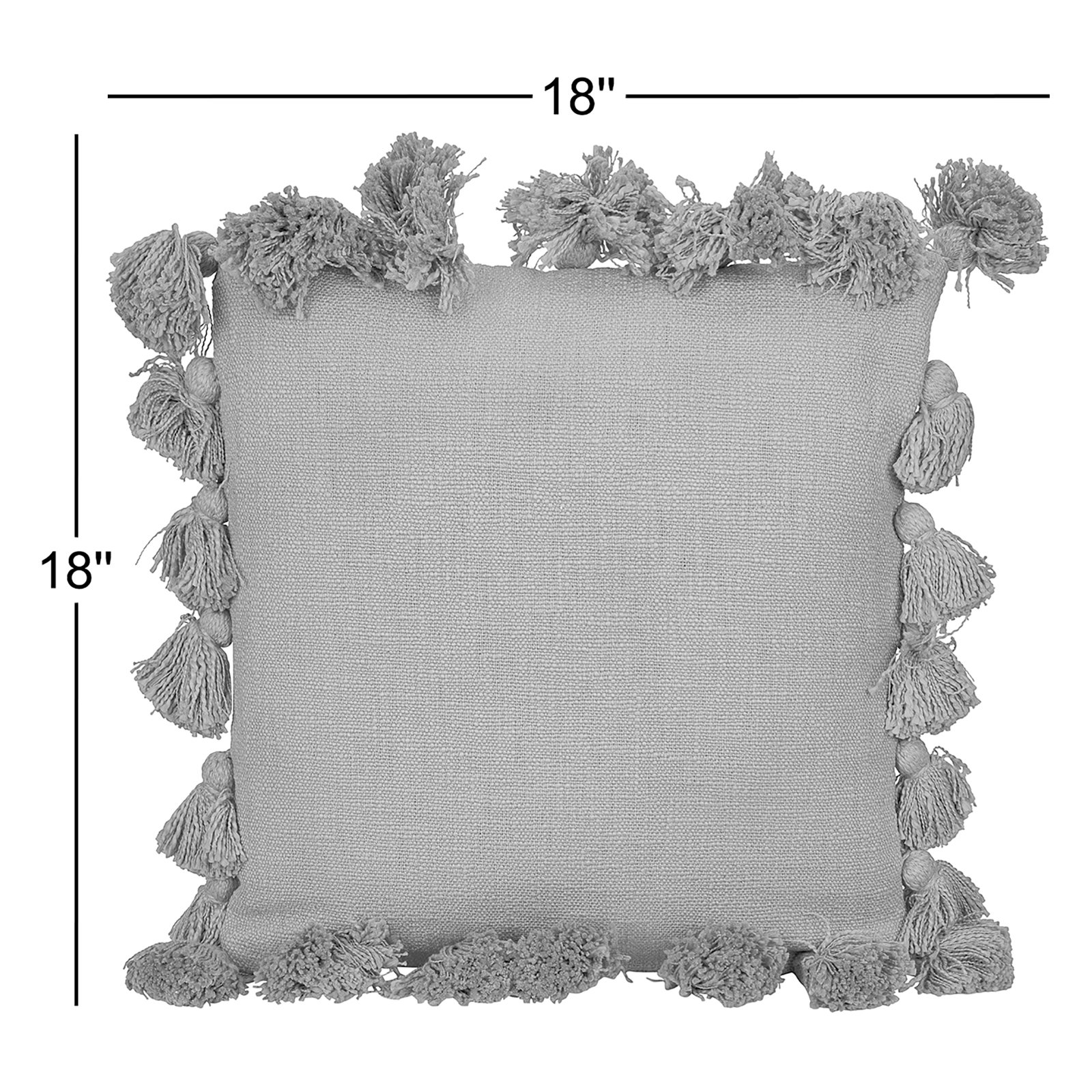 Astraeus 18" x 18" Cotton Throw Pillow, Gray