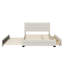 Grand lit plateforme tapissier avec lit gigogne et tiroirs-206221460
