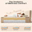 Lit plateforme double rembourré pleine grandeur avec matelas intégré, ensemble de compression dans une boîte - aucun assemblage requis-36065234-36065239