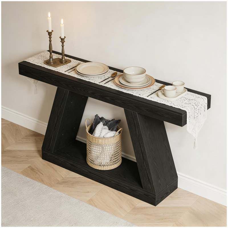 Table de canapé moderne, table de couloir, console, table d'appoint décorative, Noir