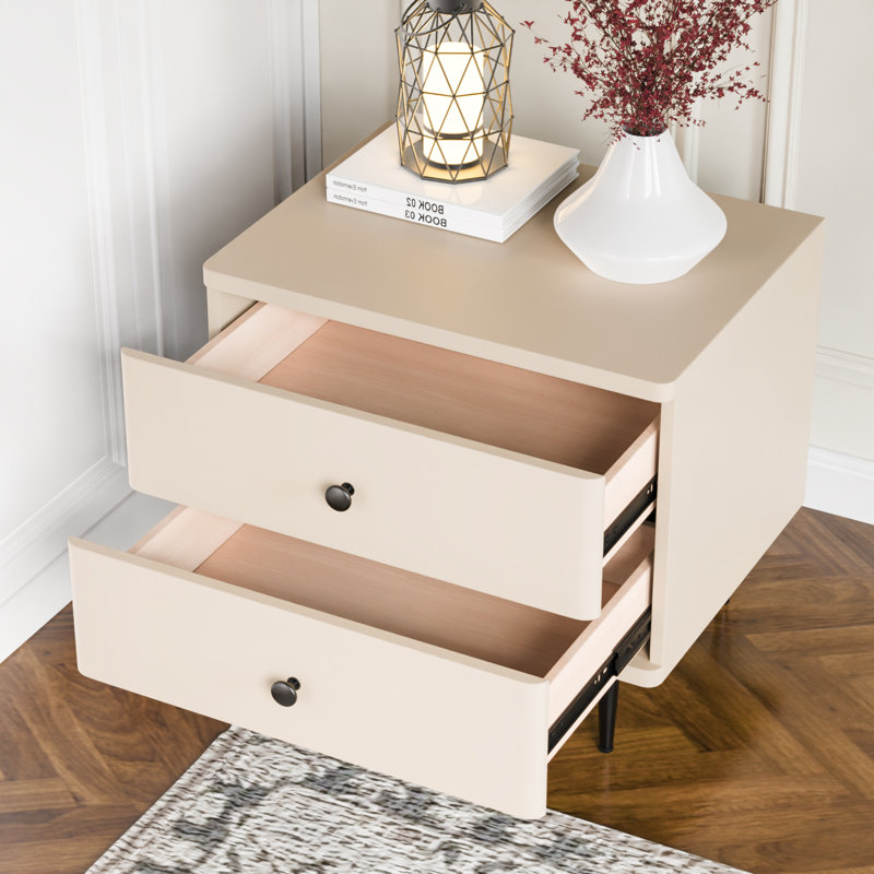 Fidencia 20'' W Nightstand, Beige
