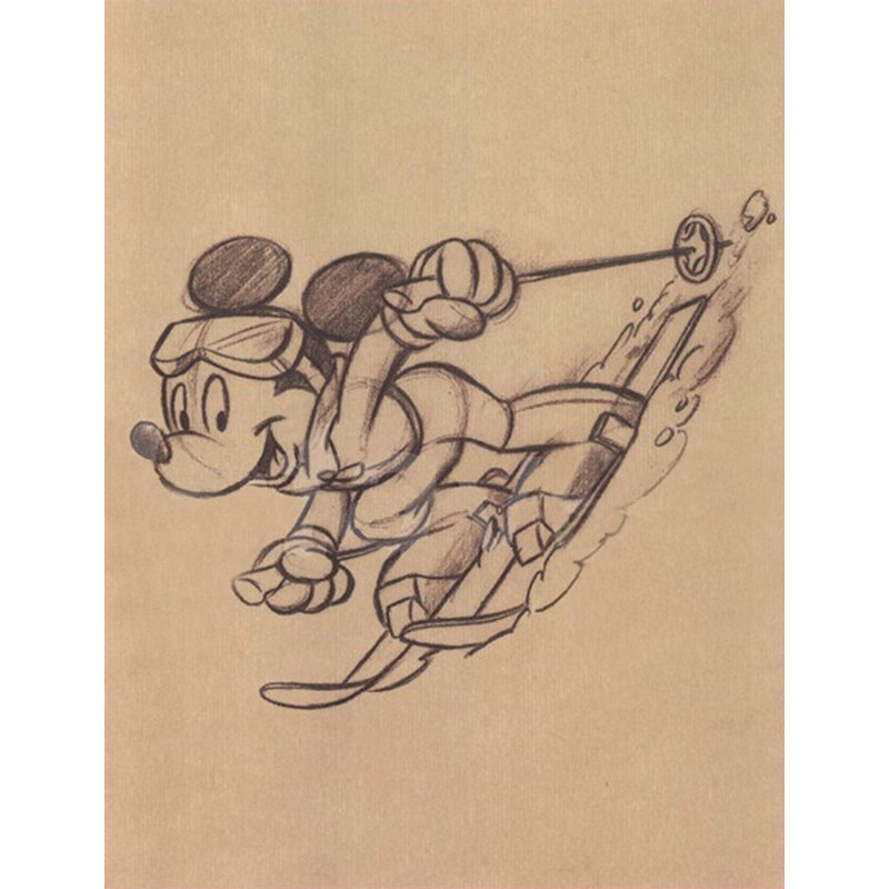 Downhill Mickey, H 24 po x l 18 po
