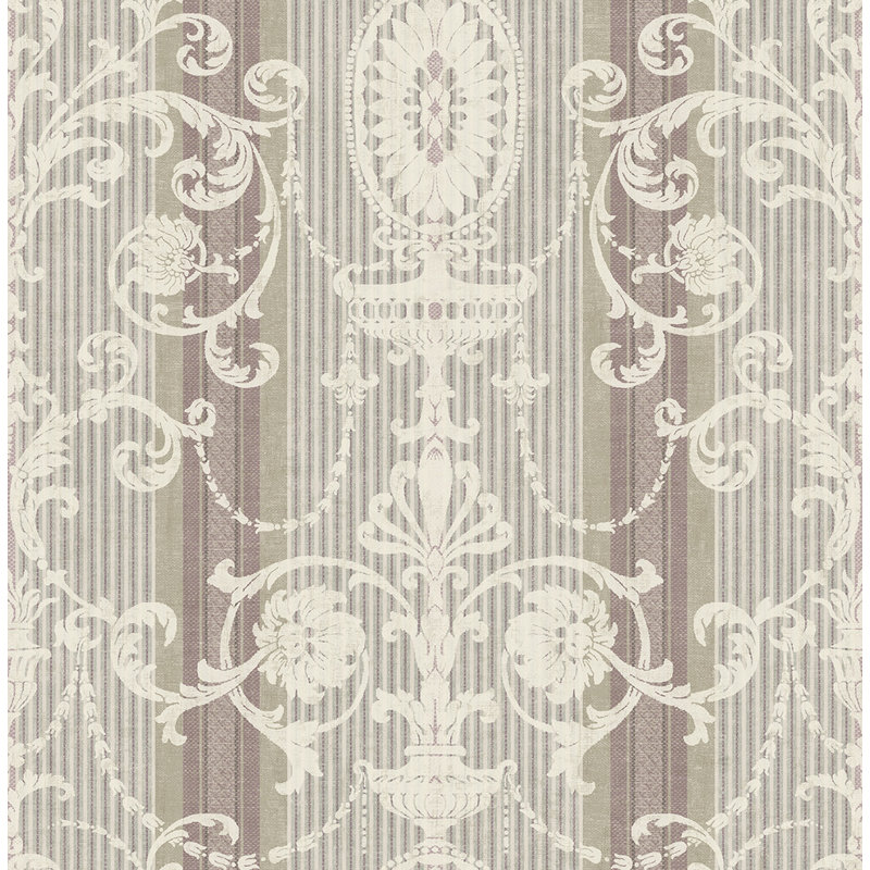 Rouleau de papier peint à volutes Arlondo, Mauve