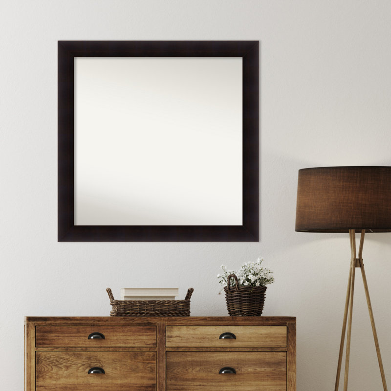 Miroir mural Jillissa, Noir, Carré, 37,75 po x 37,75 po