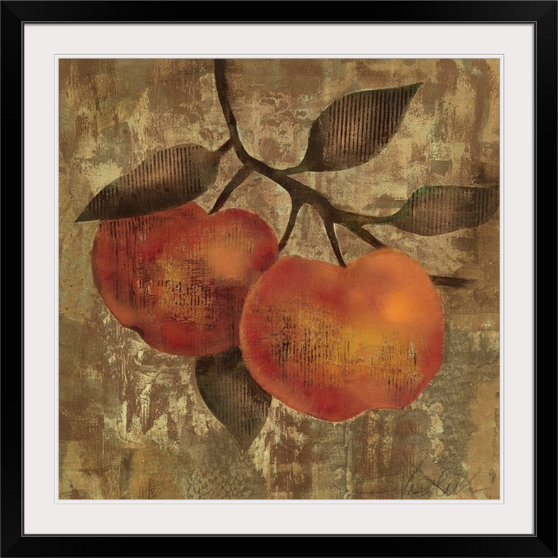 «Apple» par Aniessa, reproduction d'art, Cadre noir, H 28 x l 28 po x P 1 po