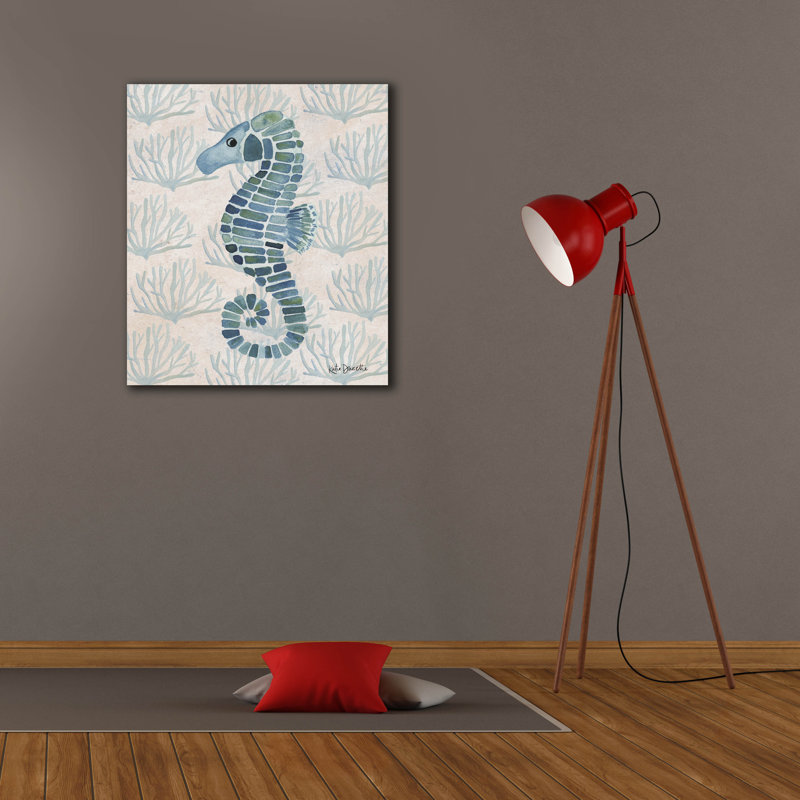  «Seahorse And Coral» par Katie Doucette, art mural sur toile, 26 po x 30 po, H 30 po x l 26 po