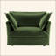 Fauteuil à housse avec 1 grand coussin de dossier et 2 grands coussins décoratifs, 1 siège profond et 1 canapé confortable-1255068826
