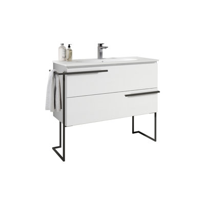 Aquilar 43.75'' Single Bathroom Vanity with Ceramic Top
