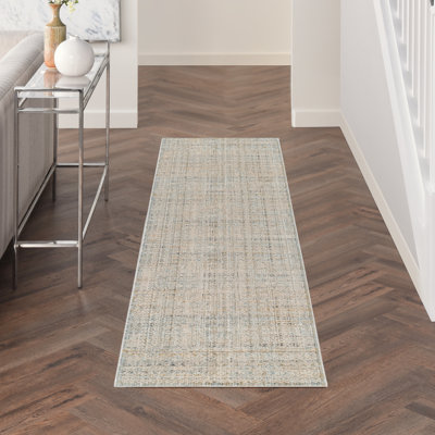 Tapis de couloir gris tissé à la machine Ballu