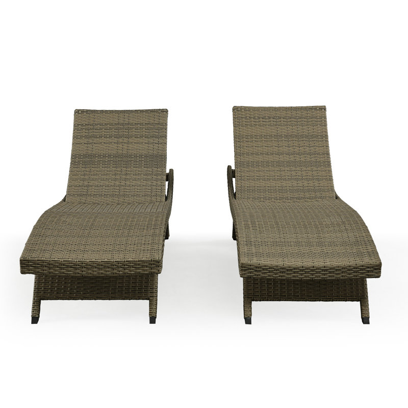 Chaise longue d'extérieur en osier Ozellar, Nature