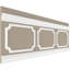 Ensemble de lambris traditionnel 94 1/2 po L (réglable de 32 à H 36 po) Ashford