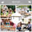 Extendable Outdoor Dining Table, Aluminum Frame Patio Table with Wood Effect Steel Top, Rectangle Expandable Patio Table for 6-8-1784278976-1784279005
