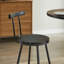 Ensemble de table de bar et tabouret 3 pièces 31,5 pouces Table de bar ronde avec deux tabourets-1701950990