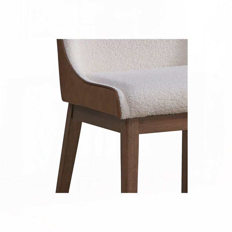 Chaise d'appoint à finition noyer