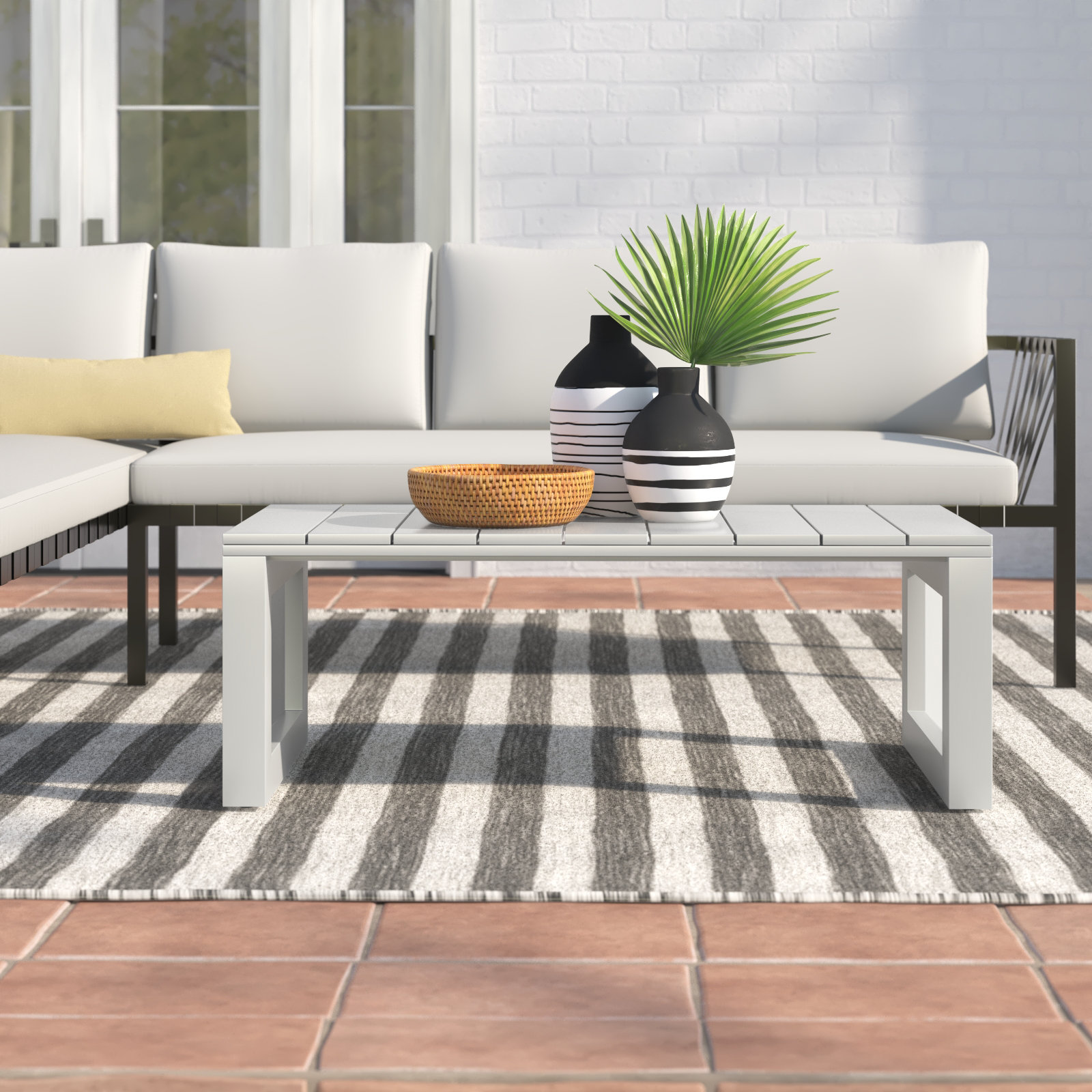 Calypso 47'' Metal Outdoor Coffee Table