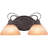 Altamonte 2-Light Indoor Frontier Iron Wall Mount Vanity Light with Amber Alabaster Glass Shades 