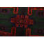 Tapis noir en laine des années 1970 5 pi x 9 pi 7 po Estrellita