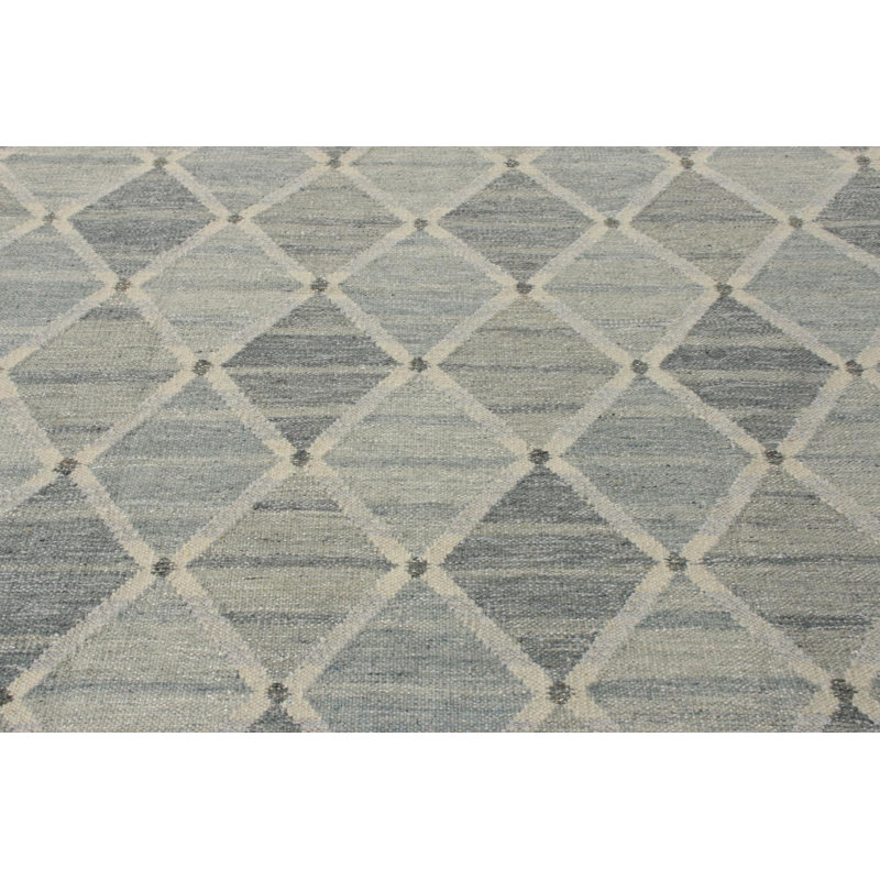 Scandinavian Wool Geometric Area Rug, Rectangle 10' x 14'