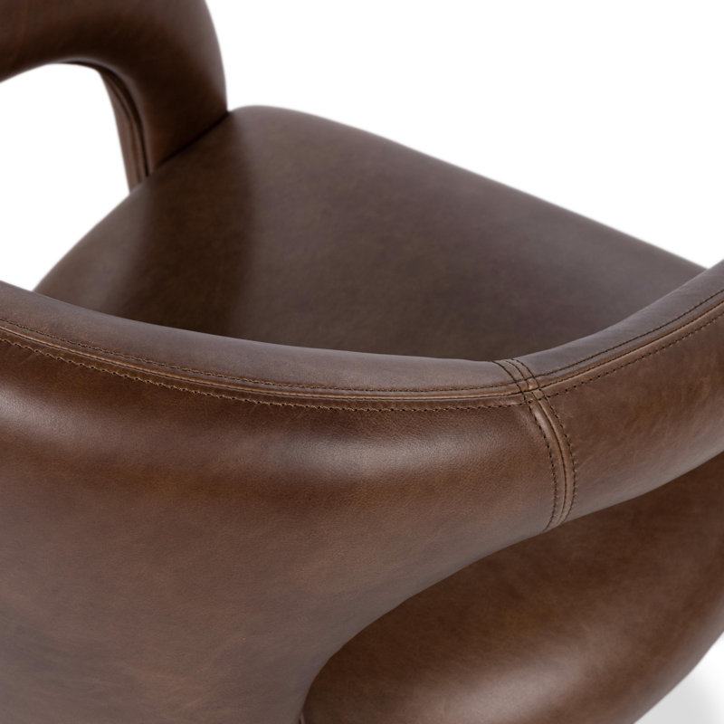 Archie Upholstered Arm Chair, Brown