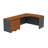 Series C Bow Front Left Handed L Shaped Desk with 2 Mobile Pedestals-13777426-13777422