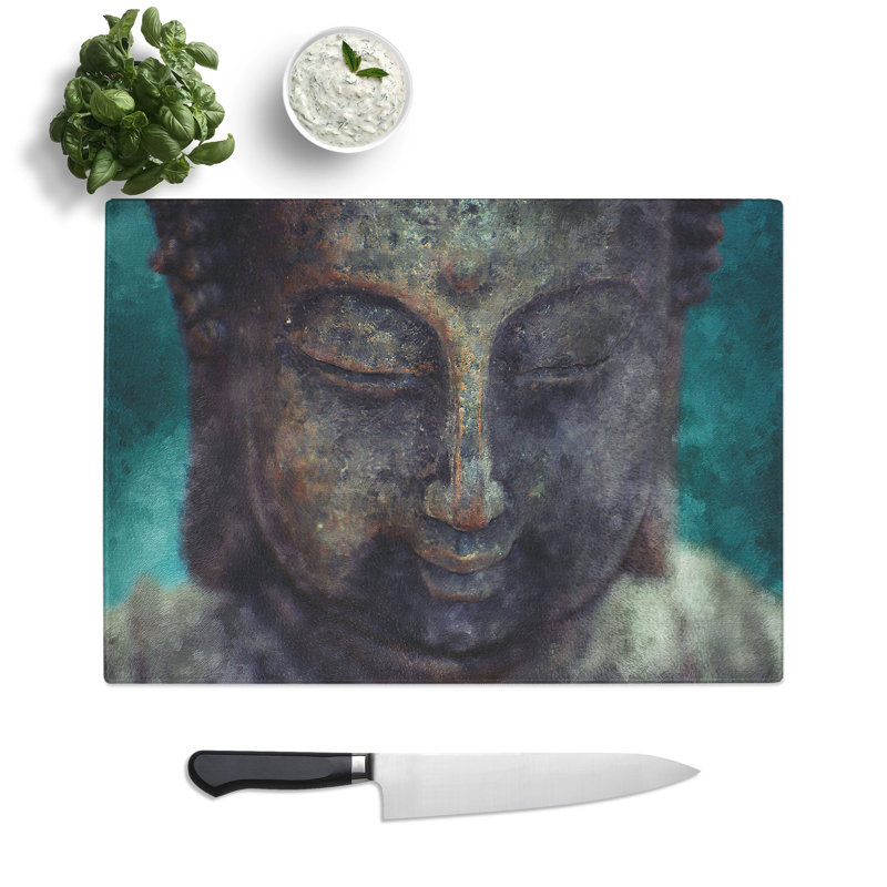 Buddha Statue Vol.10 Painting Chopping Board, 0.4cm H x 28.5cm W x 39cm L