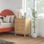 Commode pour chambre à coucher avec 4 tiroirs, commode avec poignées dorées et 4 pieds en bois HOMcom