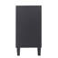 Armoire décorative à 4 portes noir mat, buffet en bois, pour la cuisine, tablettes réglables, cuisine et salle à manger à structure stable, design