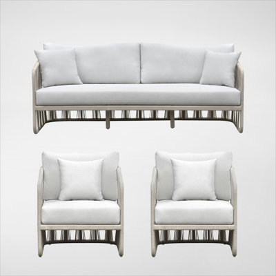 Chaffins Seating Set, White, 3-PC