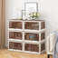 Ensemble de 3 bacs de rangement empilables avec couvercles en plastique pliable 34,5 gallons