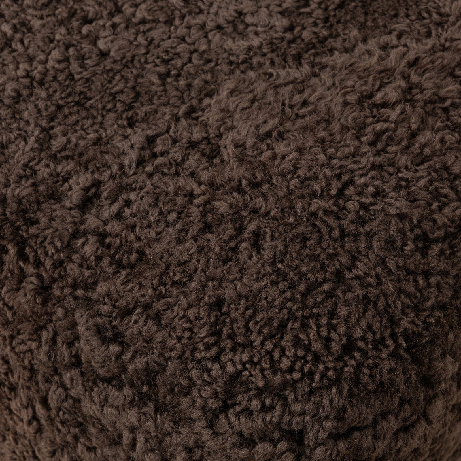 Oslo Ottoman, Vintage Brown Oak, Cocoa Shearling
