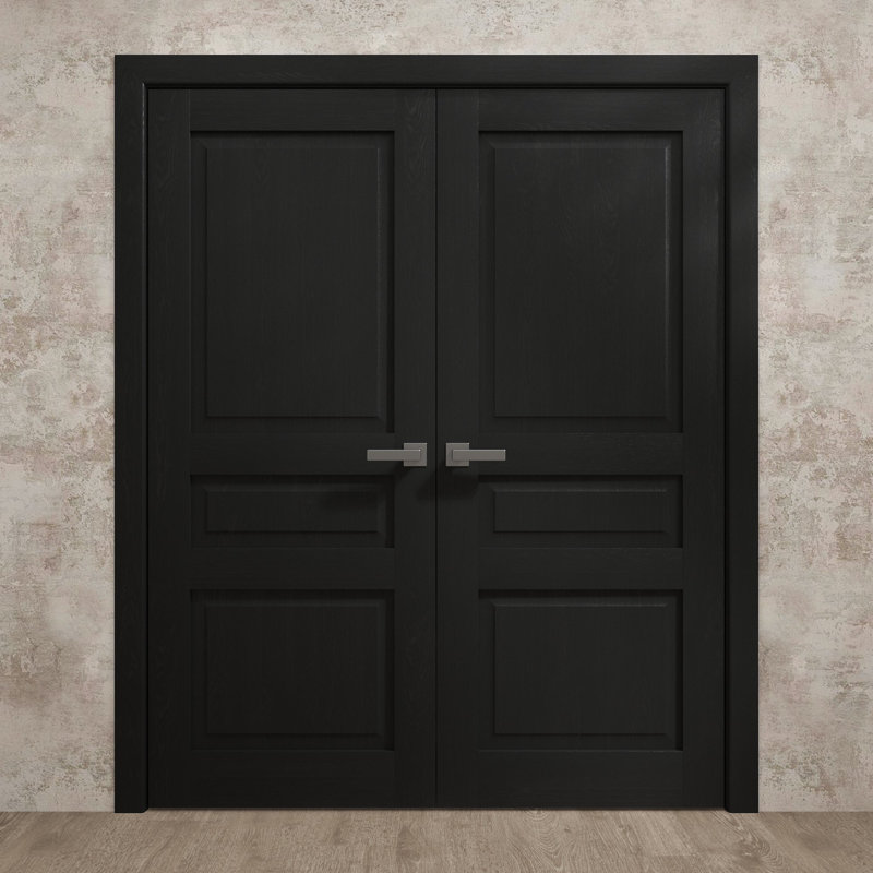 Portes doubles intérieures intérieures | Ego 5012 | Cadre de panneau intérieur en bois massif | Portes modernes pour placard