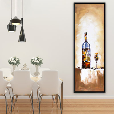 White Wine Print On Canvas