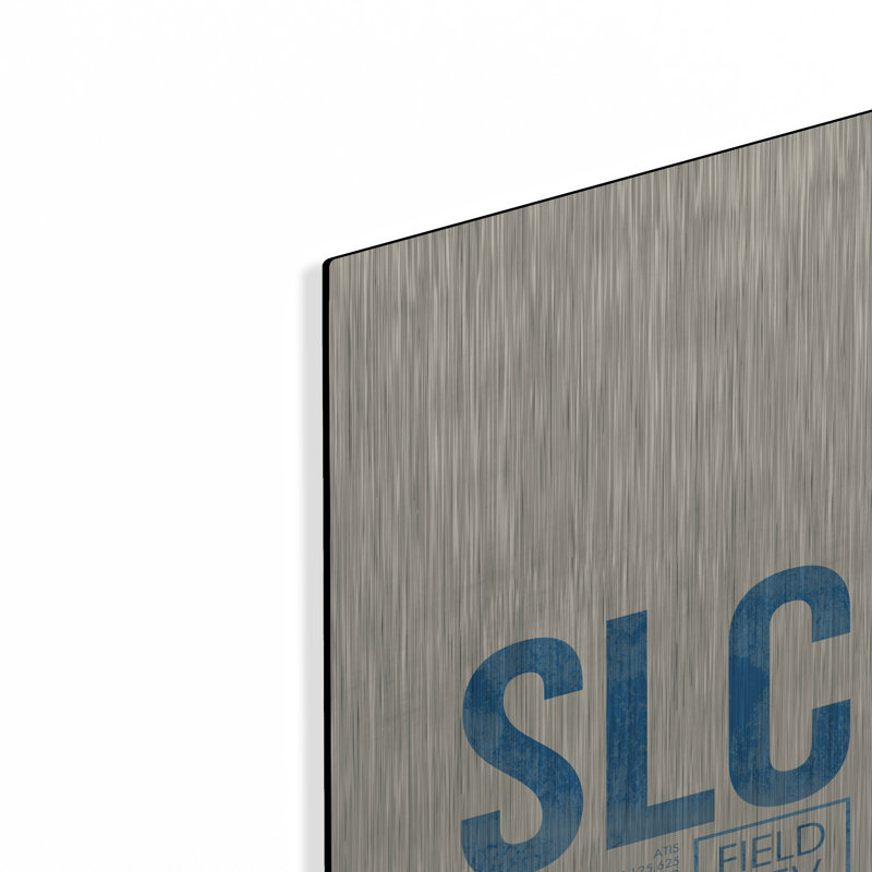 «SLC ATC» par O8, art mural en métal, 16 po x 24 po, H 16 po x l 12 po
