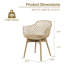  Ensemble de 4 chaises de salle à manger modernes en plastique résistant aux intempéries avec dossier ergonomique et coussin antidérapant-783542719