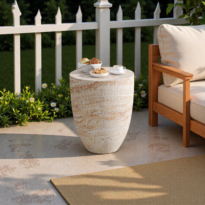 Outdoor/Indoor Lightweight Concrete Side Table