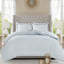 3 Piece Duvet Cover King/ King - Cotton Floral Print, Reversible Style, Shabby Chic, Medallion , Two-Tone Reverse Button Closure, Bedding Reversible, Complementary Pattern, Inside Corner Ties, Feel