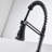 FURUISI Pull Down Single Handle Kitchen Faucet with Deck Plate-100865080