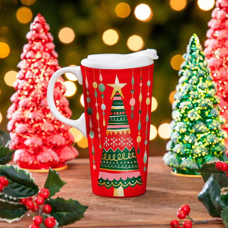 Tasse à café de Noël avec boîte-cadeau, 17 oz.