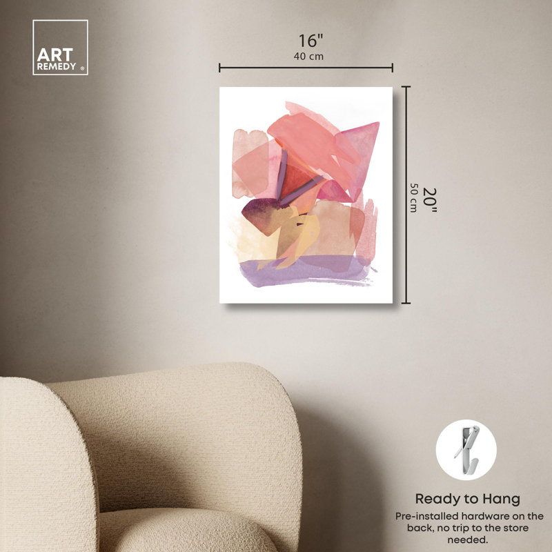 «My Today», Art abstrait, Toile tendue, H 20 po x l 16 po