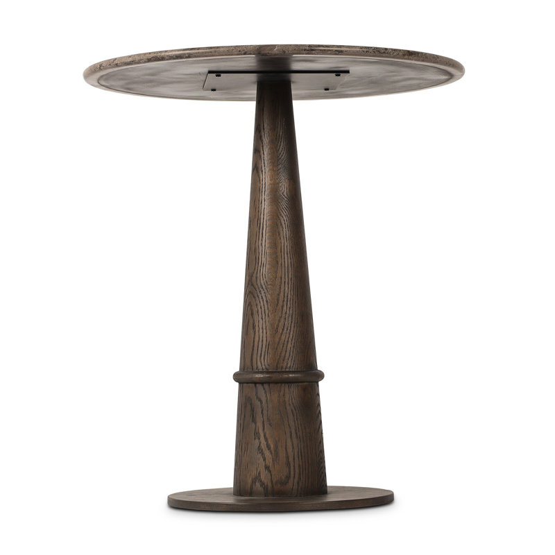 Table de salle à manger Beverly, Marbre gris chaud / chêne brun, H 30 po x L 32 po x l 32 po