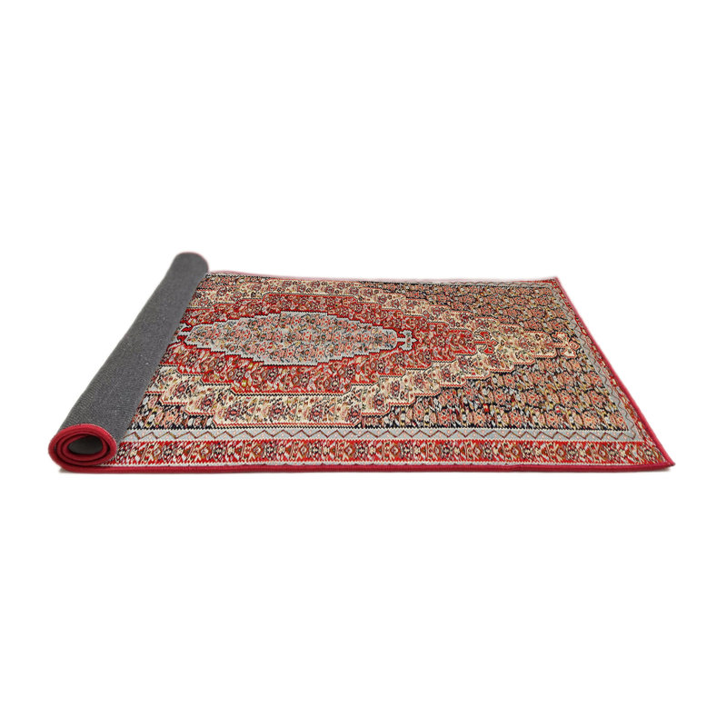 Tapis à motif oriental rouge / brun, Rond 6 pi