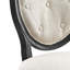 Chaise d'appoint capitonnée à dossier King Louis en noir / gris clair-174755050-174755048