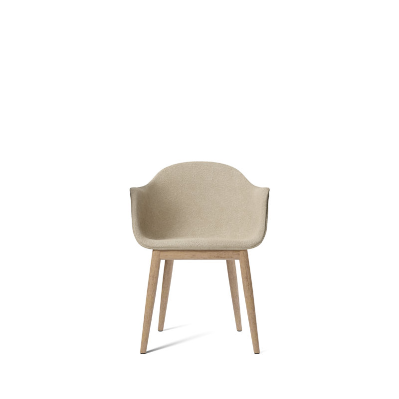 Harbour Upholstered Arm Chair, Dark Stained Oak, Fiord 2 961 Wool