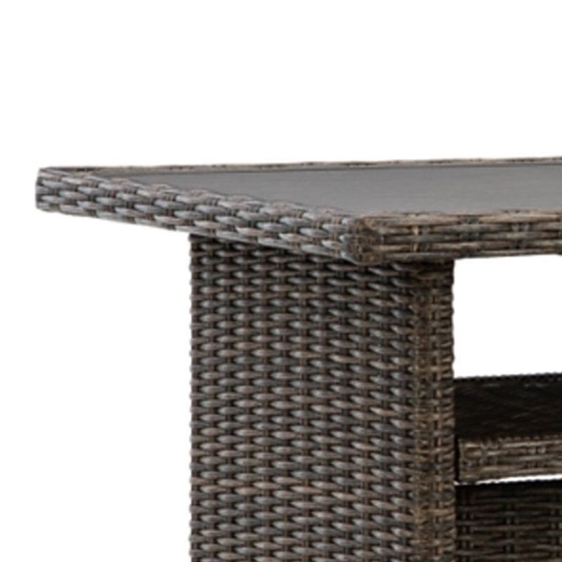 Chaviano Rectangular Metal Outdoor Dining Table , 59'' in. W 35.5'' in. D