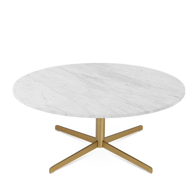 Table basse Diana, H 15 po x L 35,5 po x l 35,5 po, Laiton