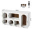 Console chic en bois blanc - Canapé moderne avec 6 compartiments de rangement pour l'entrée et le salon